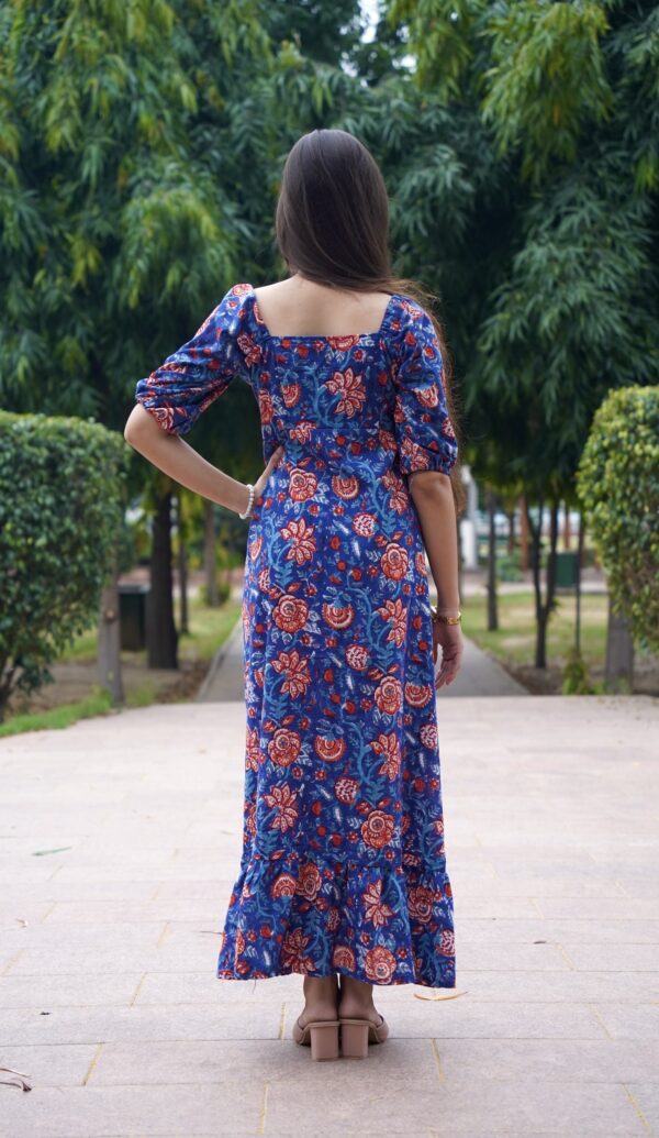 Indigo Bloom Maxi Dress