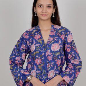 Vibrant Floral Cotton Top
