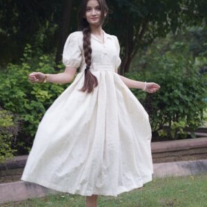 Ivory Bow-Back Gown